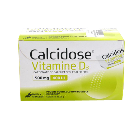 CALCIDOSE VIT D3 500MG/400UI SACHET 60