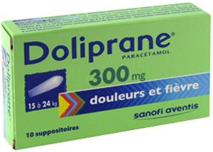 Image DOLIPRANE 300MG SUPPOSITOIRE 10