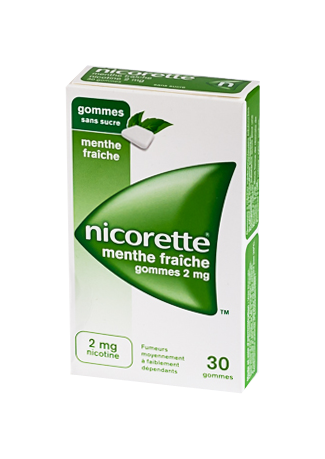 NICORETTE 2MG 30 GOMMES SANS SUCRE MENTHE FRAICHE